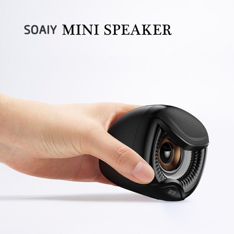 Computer Speakers Owl Bird Eyes 3D Stereo Wireless Bluetooth Speaker Mini Cool LED Light for Laptop Desktop PC MP3/MP4