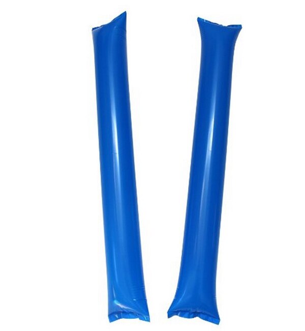 10 par/parti spil aktiviteter cheer forsyninger pe ballon synge konkurrence luft oppustelig pong bong stick god 9 farver: Blå