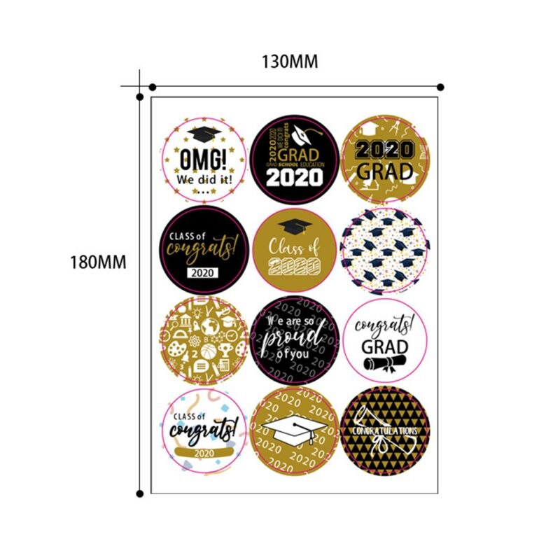 Graduation Season Stickers Graduation Cap Diploma Party Stickers