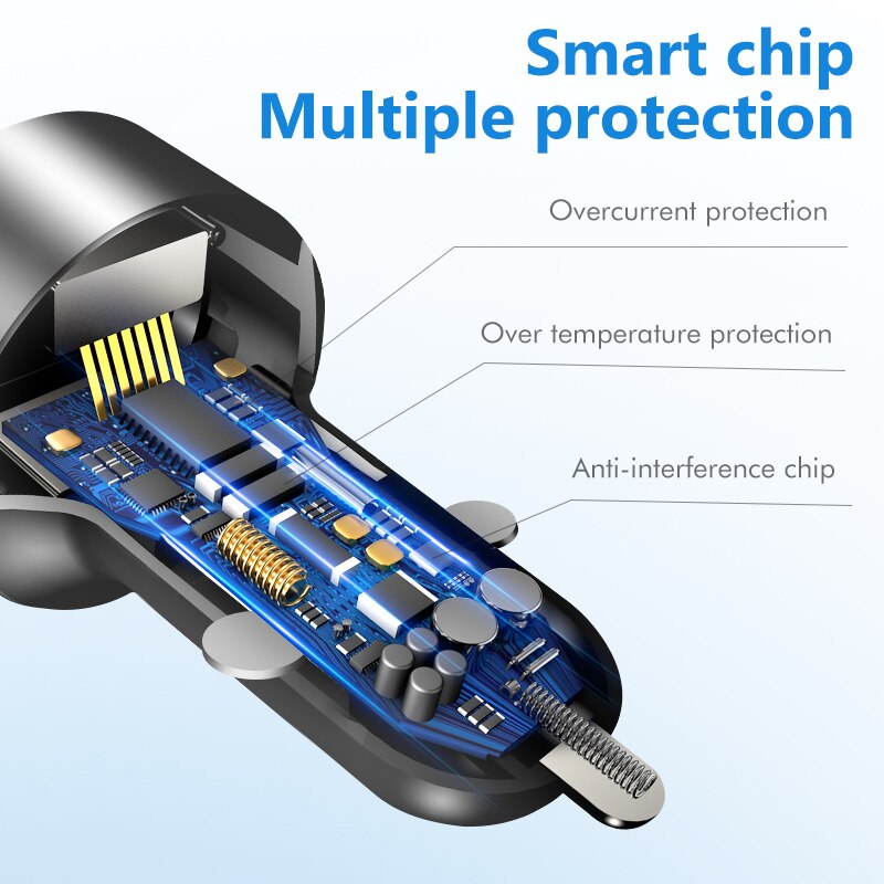 Jellico 12V podwójna ładowarka samochodowa USB 3.1A szybkie ładowanie dla Iphone Samsung mini USB automatyczny ładowanie ładowarka samochodowa akcesoria