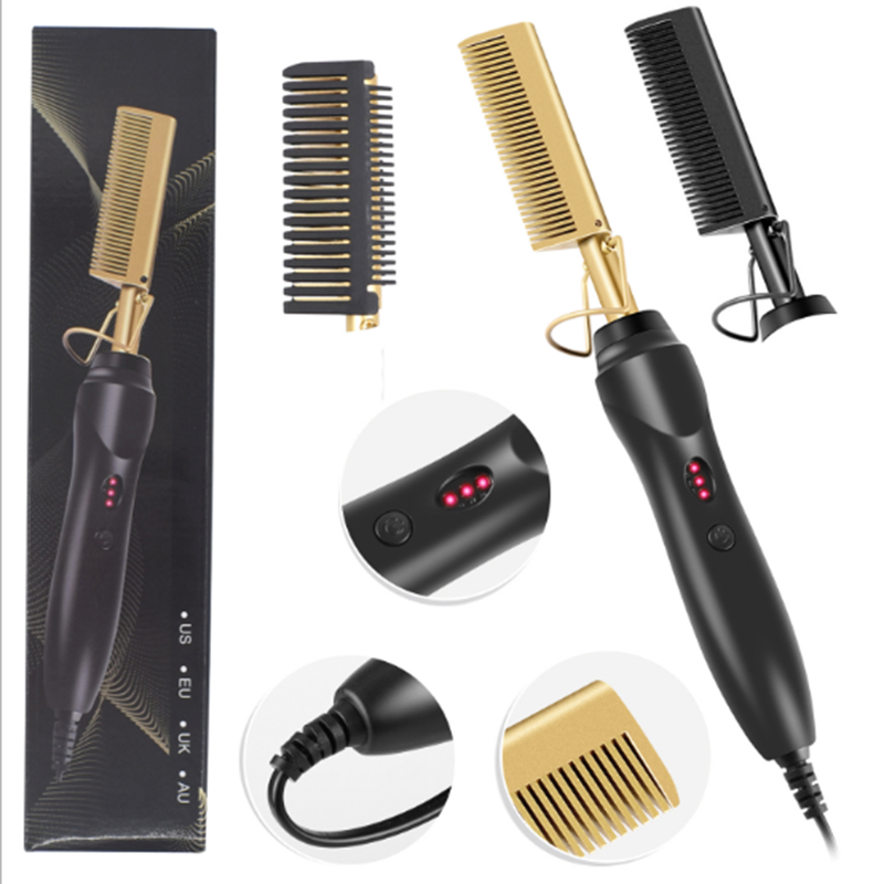 Cepillo alisador de pelo multifunción, plancha de pelo, plancha de calor