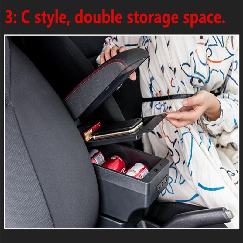 Algemene Armsteun Doos Pu Lederen Auto-Styling Centrale Winkel Inhoud Universele Armsteun Doos Met Bekerhouder Producten Accessoires