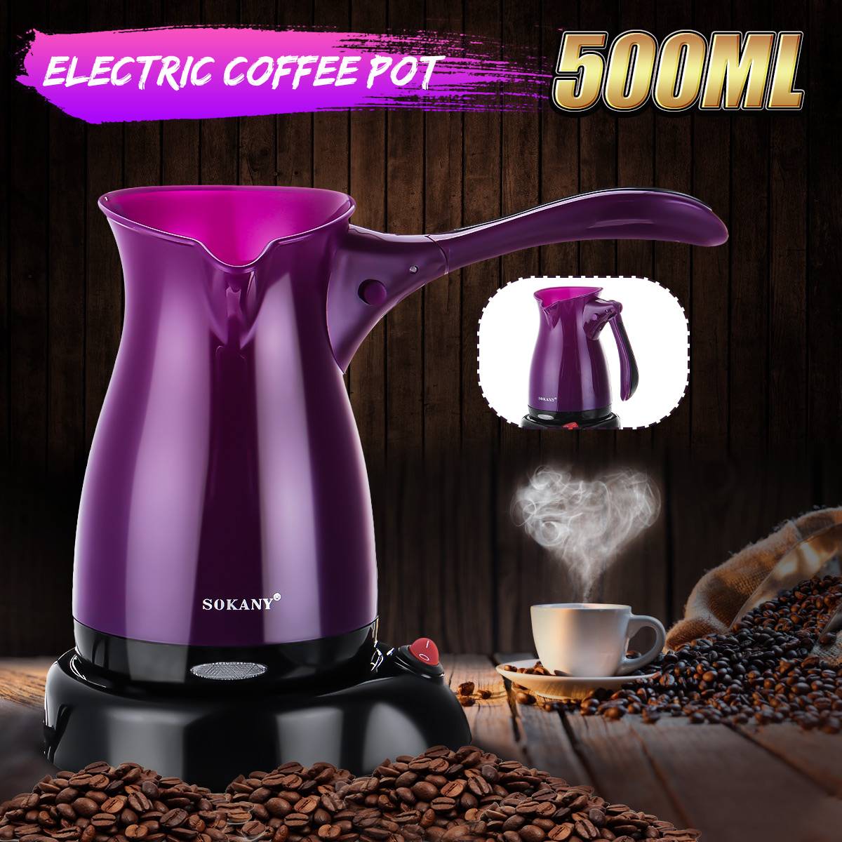 220V 5L Electric Coffee Pot Maker For Kitchen Heaters Stove Cooker Plate Milk Water Coffee Tea Heating Kettles Home Office