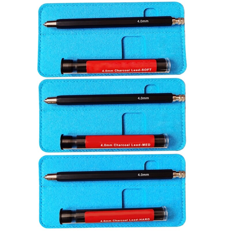4mm Mechanical Pencil Sketch Drawing Art Pencil Automatic Charcoal Pencils For Students Kids