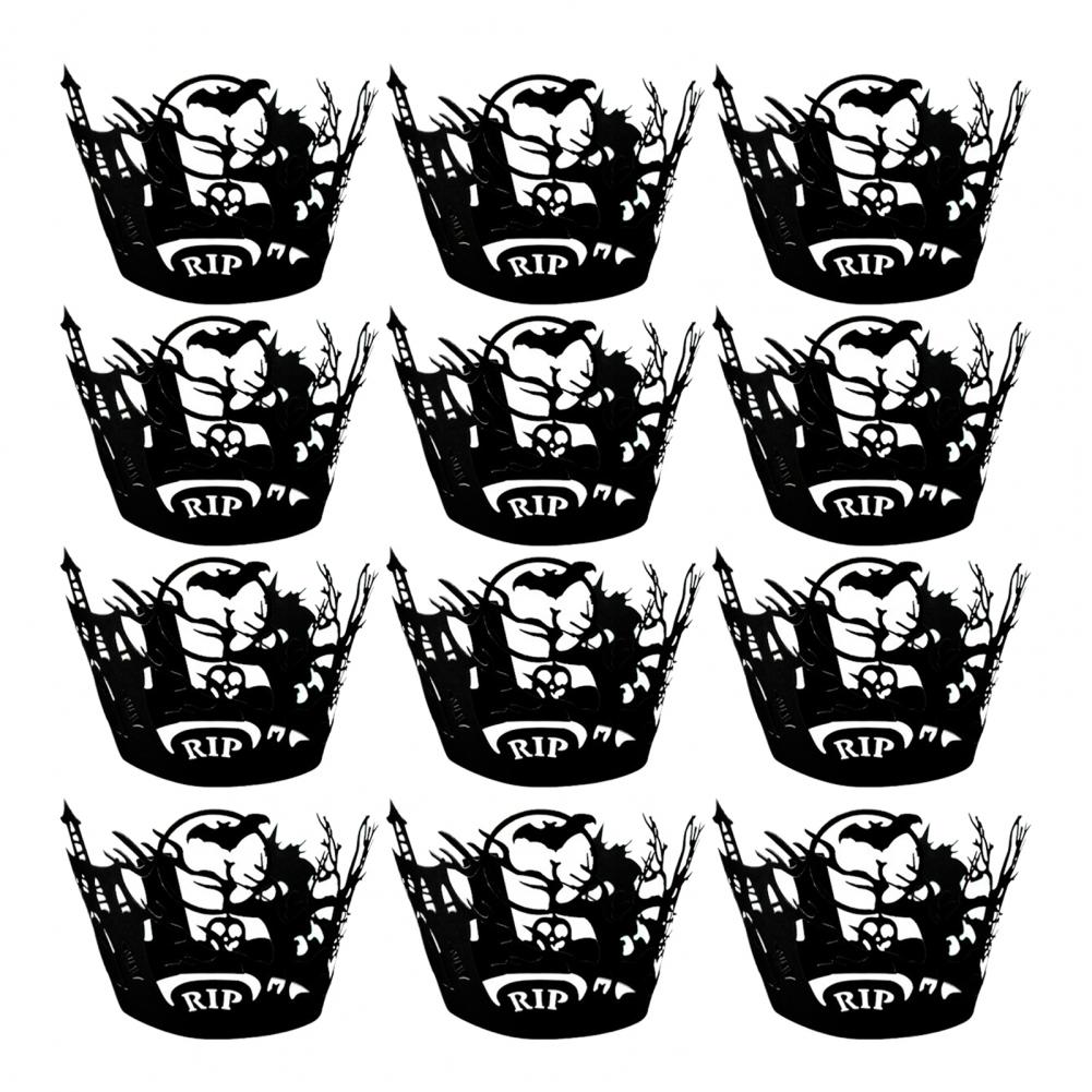Cupcake Wraps Lightweight Cake Cups Wrappers Paper Fine Workmanship Practical Wide Application Halloween Cupcake Wraps
