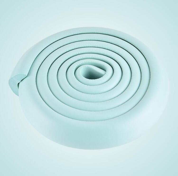 Cinta de seguridad para bebés, esquina con cojín de borde afilado, suavizante, Protector de parachoques, protección para niños, 2M: Light Blue