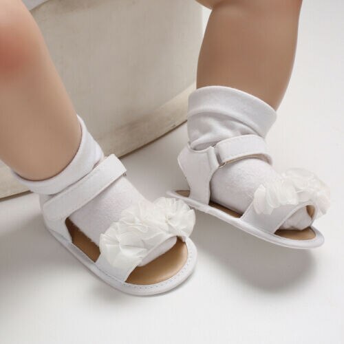 Kinderen zomer klompen 0-18m pasgeboren baby meisjes prinses bloemen sandalen sneakers peuter zachte wieg loopschoenen schoenen