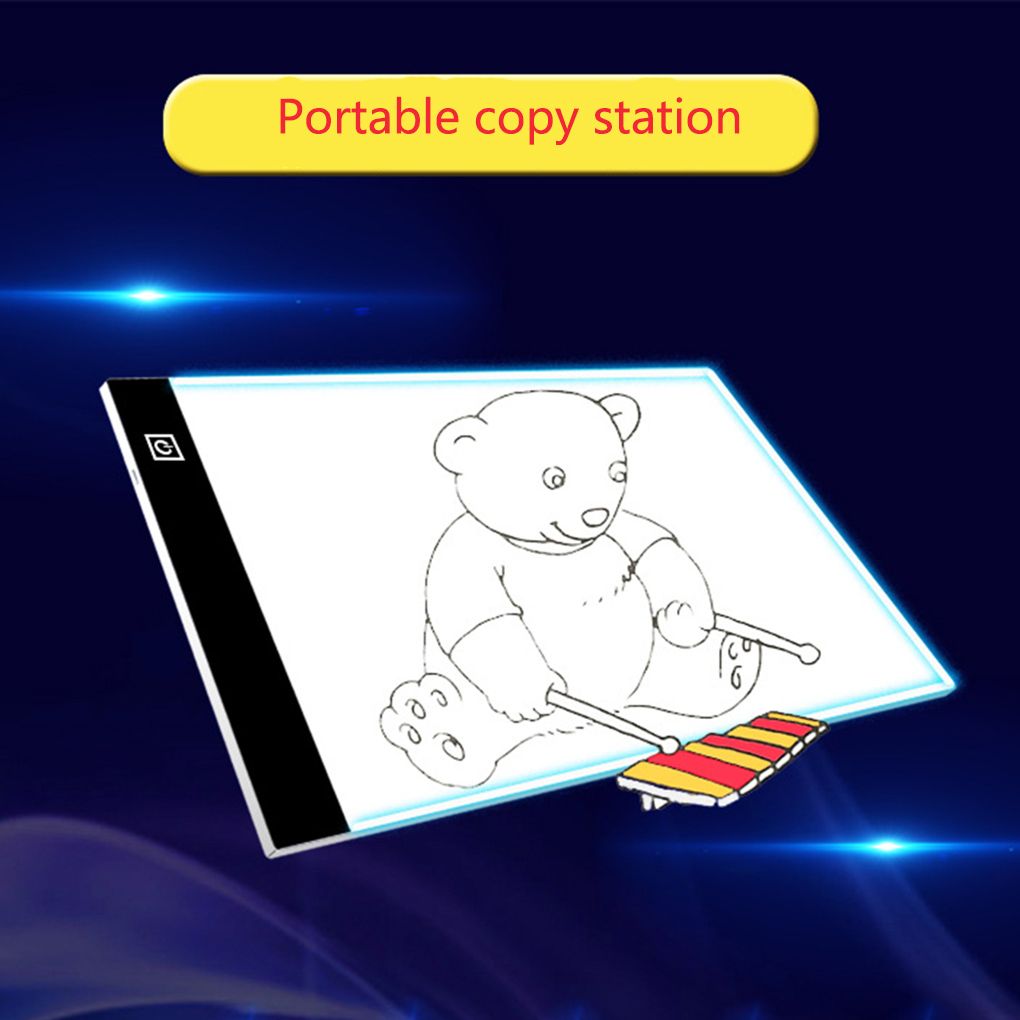 Kopie Tabelle LED Karikatur Malerei LED Licht Pad A5 Zeichnung Bord DIY Leuchtende Schreiben Tablette Lintong kalligraphie leuchtend Tafel