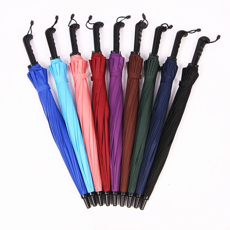 Paraguas impermeable de 16K para hombre y mujer, paraguas de arco iris largo, resistente al viento, para Golf, gran sombrilla