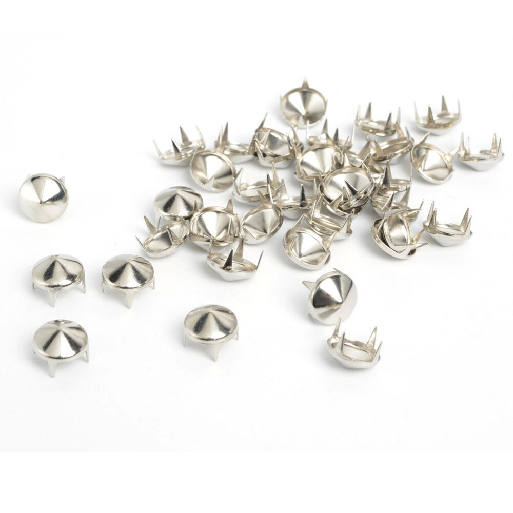 10mm Leather Round Studs Spots Spikes Rivets Punk bag,Garment Accessories Apparel Sewing Rivet tachuelas para ropa 200pcs Silver