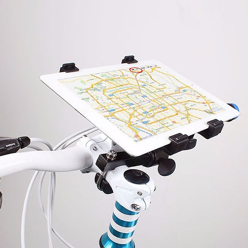 Staffa di montaggio universale per bici supporto per Tablet PC per Tablet supporto in lega di alluminio supporto GPS rotante a 360 gradi per PC da 7-10.1 pollici
