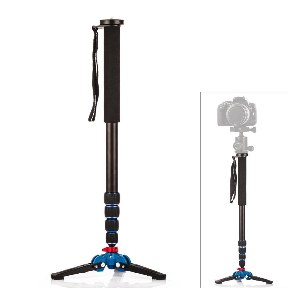 Manbily A-222 165cm/65&quot; Portable DSLR Camera Monopod&amp;M-1 Base head ball Mini tripod Stand For Canon Nikon phone DV: monopod and base