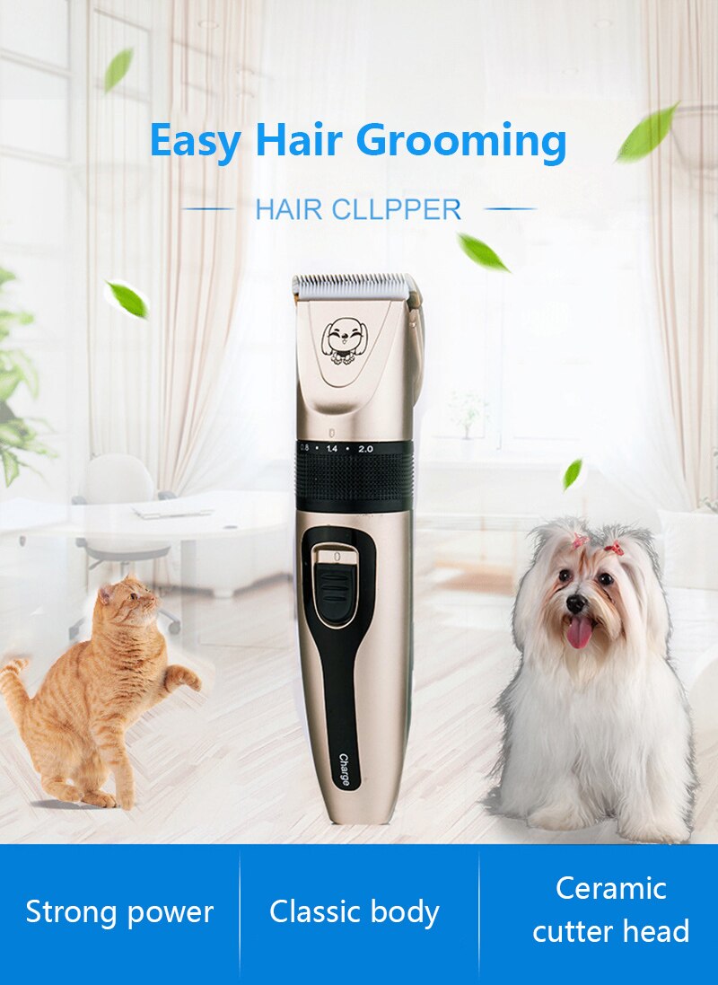 rasoir pour animaux de compagnie chien tondeuse à cheveux animaux toilettage tondeuses chat Cutter Machine rasoir électrique ciseaux tondeuse 110-200V