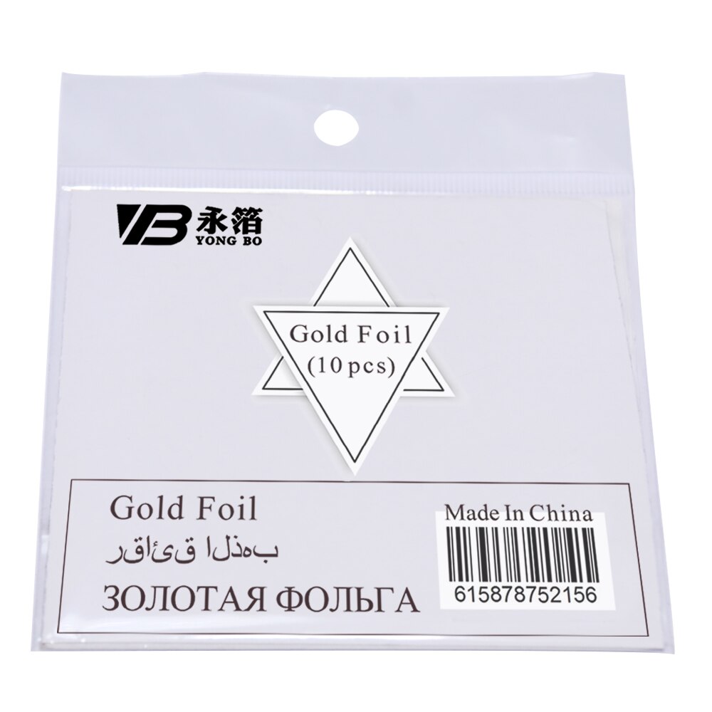 Aomily 8x8.5cm 10 Sheets Practical K Pure Shiny Gold Leaf for Gilding Funiture Lines Wall Crafts Handicrafts Gilding Decoration