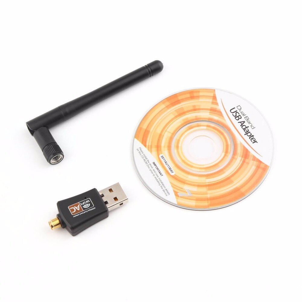 TEROW USB 2.0 600mbps WiFi Wireless Network Card Dual Band High Speed 802.11ac LAN Adapter with rotatable Antenna