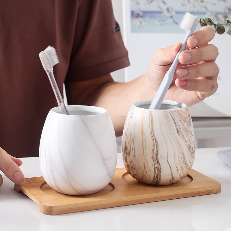 Mouth cup Bathroom supplies Couple ceramic toiletries Brushing cups
