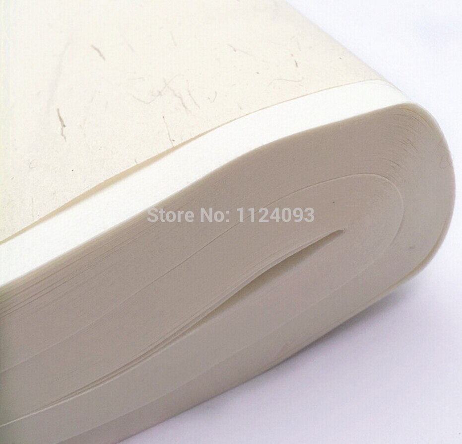 Kinesisk gitter firkantet xuan papir i størrelse rå rispapir kinesisk børste, der skriver kalligrafi papir  - 34 x 69cm,20 stk/pose