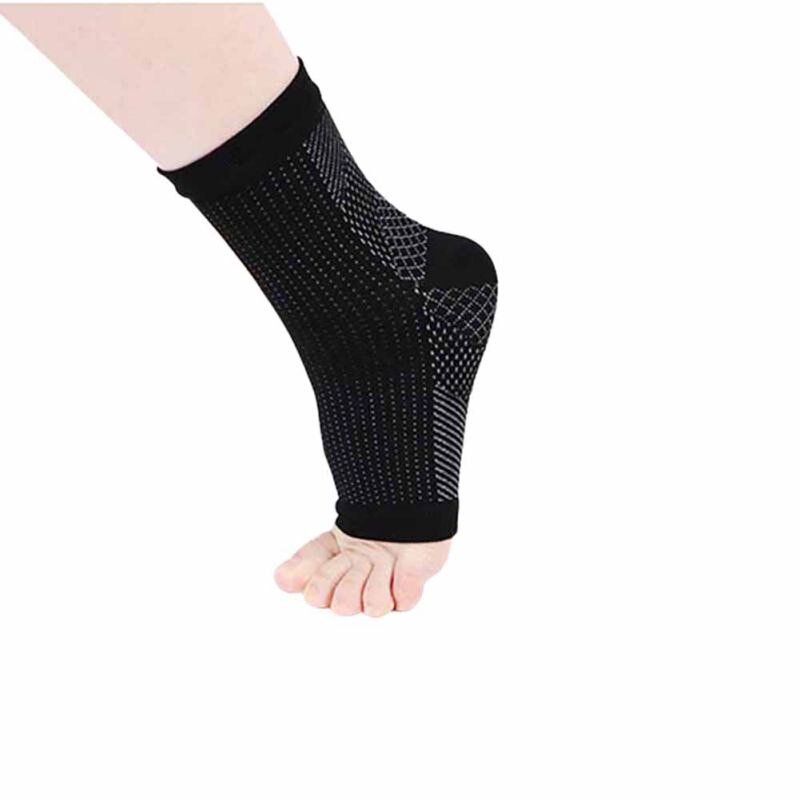 1 st fot kompressionshylsa anti plantar stöd ankel ängel strumpor sportskydd basket fotboll fotled stöd avlastning
