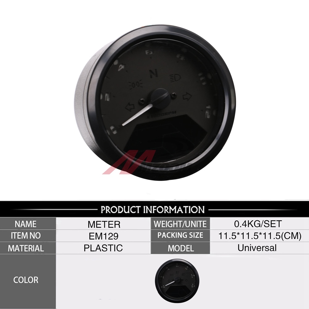8-18V Universal Multi LCD Digital Tachometer Speedometer Odometer for 2,4 Cylinder Motorbike 12000RPM Motorcycle Accessories