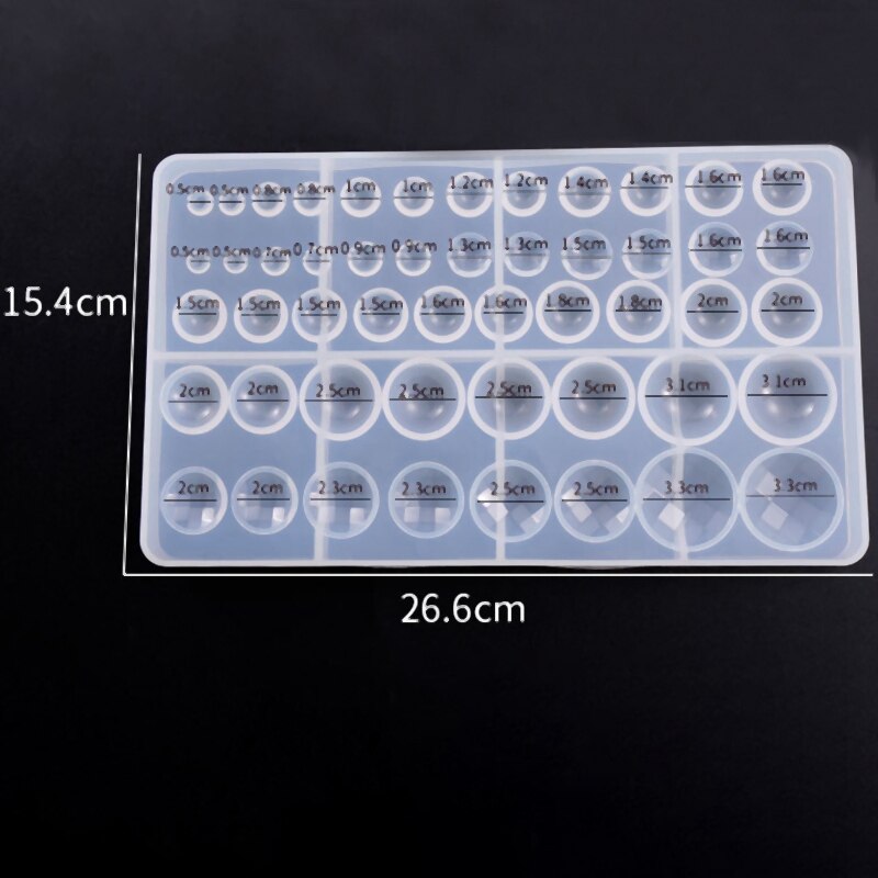 Cabochon edelsteen hars siliconen mallen voor taartdecoratie, polymeerklei epoxy urethaan polyresin sieraden maken facet en rond