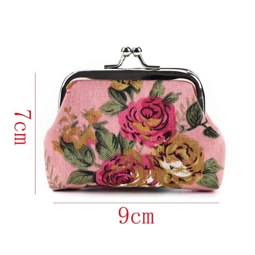 4 estilos rosas elegantes lona mini moeda bolsas zero carteira criança menina mulher mudança bolsa, senhora zero carteiras, moeda saco frete grátis