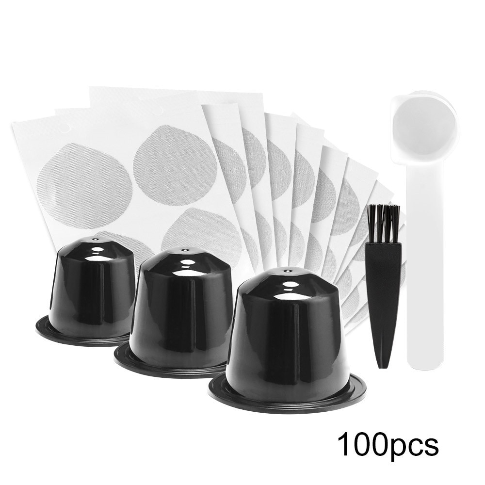 Disposable Nespresso Coffee Filter with Foil Seal Empty Capsule Pod Aluminum Foil Lid DIY Rich Crema Espresso Coffee KitchenTool