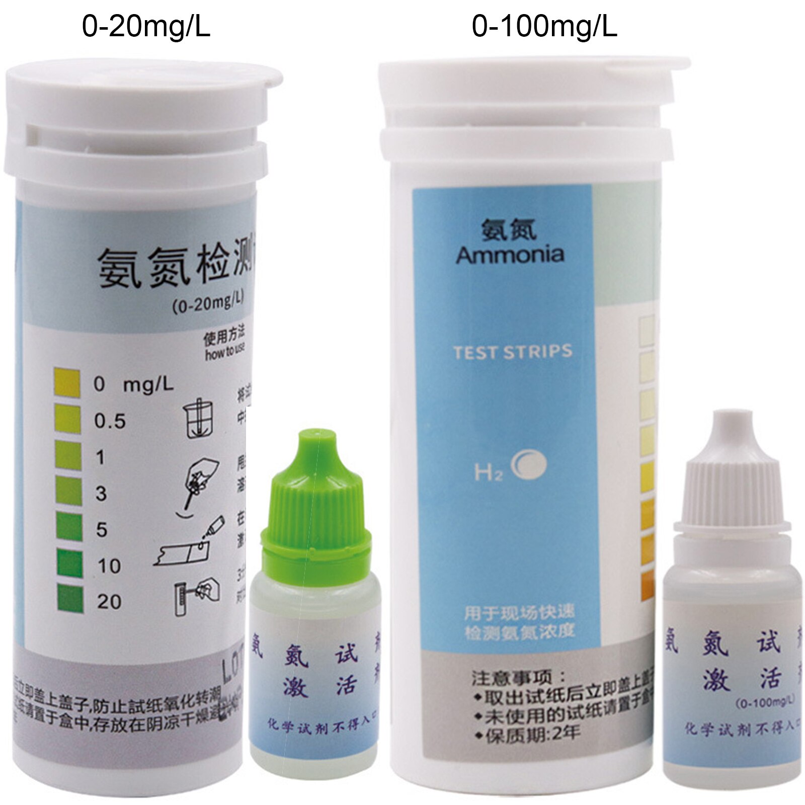 50pcs Ammonia Nitrogen Reagent Water Analysis Test Paper Rapid Detection Test Paper For Aquaculture Total Phosphorus Kit