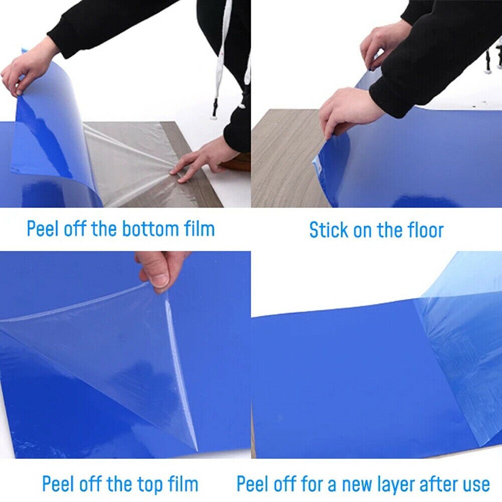 30 Sheets/Pcs Home Peelable Floor Mat Anti-stof Peel-Off Mat Decontaminatie Wegwerp Reiniging thuis Vloermat Tapijt