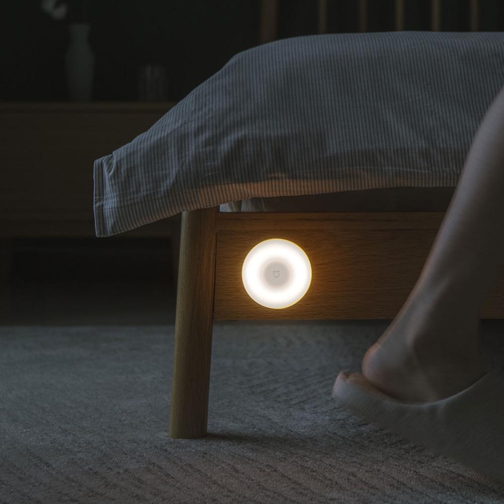 Xiaomi Mijia Led luz nocturna de inducción 2 360 Sensor de movimiento inteligente infrarrojo de brillo ajustable giratorio con Base magnética