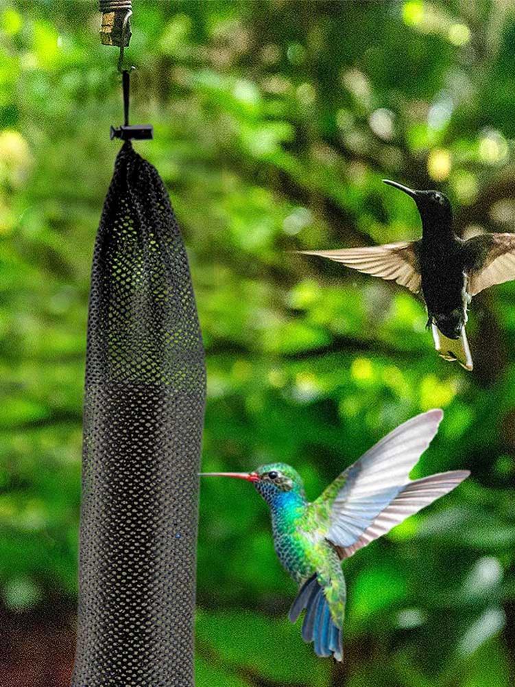 Bolsa de red para comederos de aves, Kits de alimentador de comida para aves salvajes duraderos, bolsa de semillas, bolsa de comida para aves sin fugas, herramienta de suministro de alimentos segura