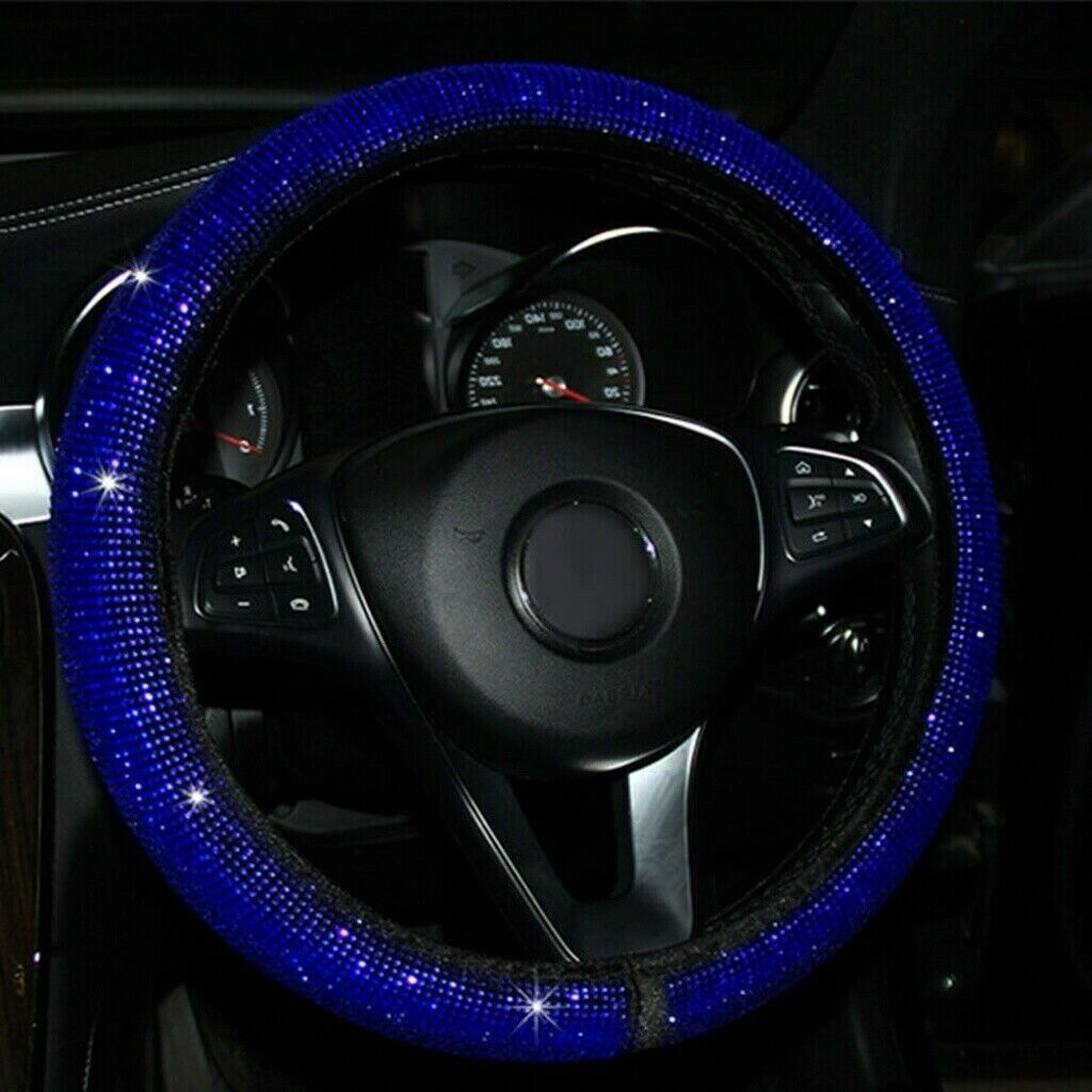 All Season Bling Steering Wheel Cover Protector Anti-slip Universal Size Fit 15inch /38cm Diameter