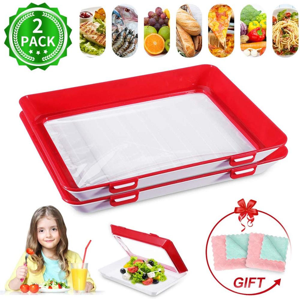 6pcs Clever Tray Magic Food Preservation Tray Healthy Preservation Tray Keep Vegetables Fruit Meat Fresh