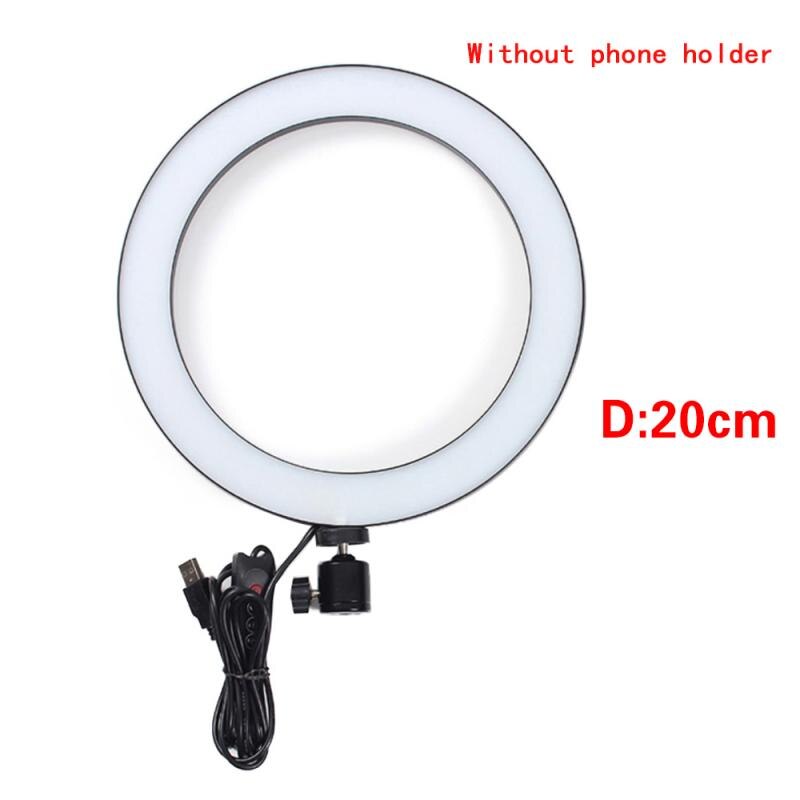 10.2 Inch/8 Inch Ring Licht Met Stand Rovtop Led Camera Selfie Licht Ring Voor Iphone Statief Telefoon Houder voor Video Fotografie: 20CM set