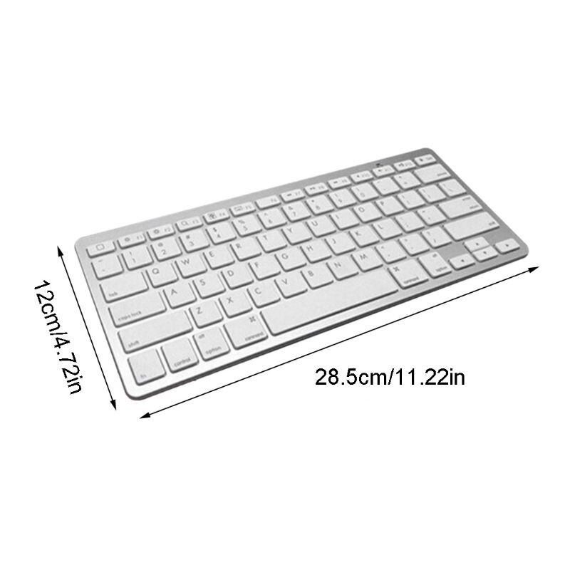 Universal Ultra Thin Wireless Bluetooth Silent Thin Mini Keyboard for PC Laptop Notebooks Aluminum Alloy