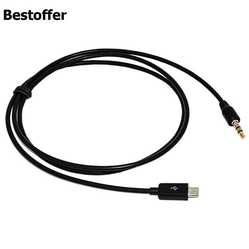 Usb 2.0 Micro 5PIN Naar Dc 3.5Mm Audio Auto Aux 100Cm Kabel Voor Samsung Galaxy S3 I9300 S2 i9100 I9220 NOTE2 N7100 N9000