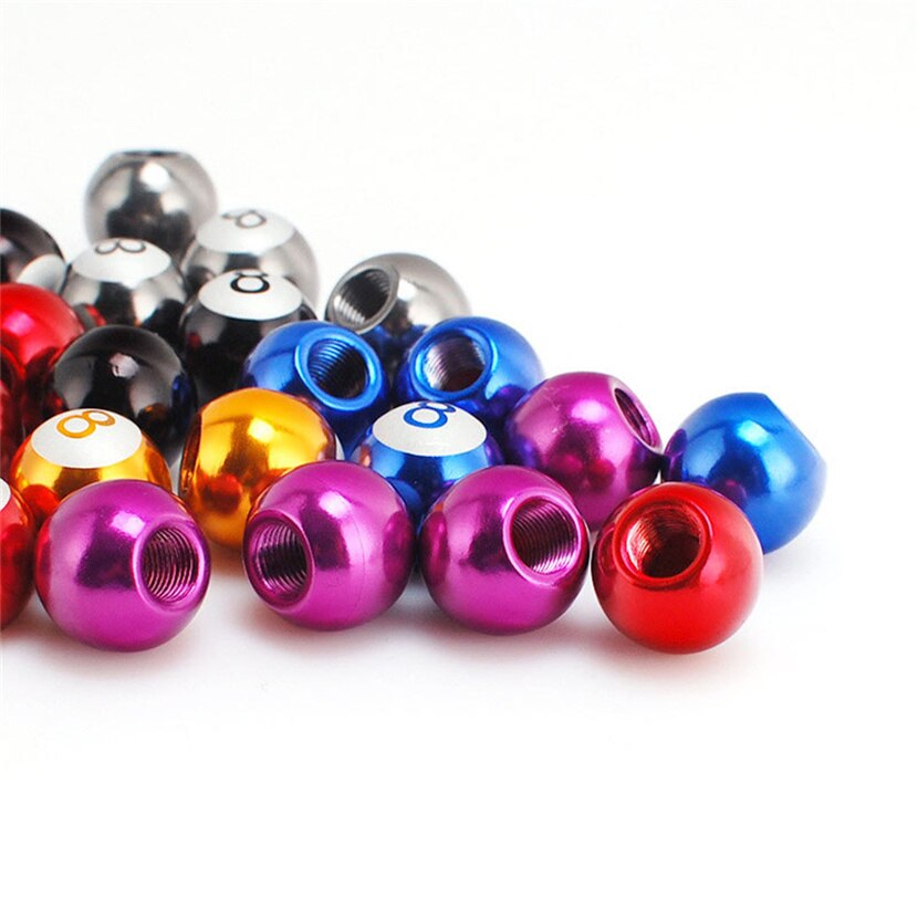 4pcs/set Number 8 Ball Shape Car Tire Valve Caps Car Dust Proof Stem Air Valve Cap For Motor Bike Car Accessories for Opel Corsa