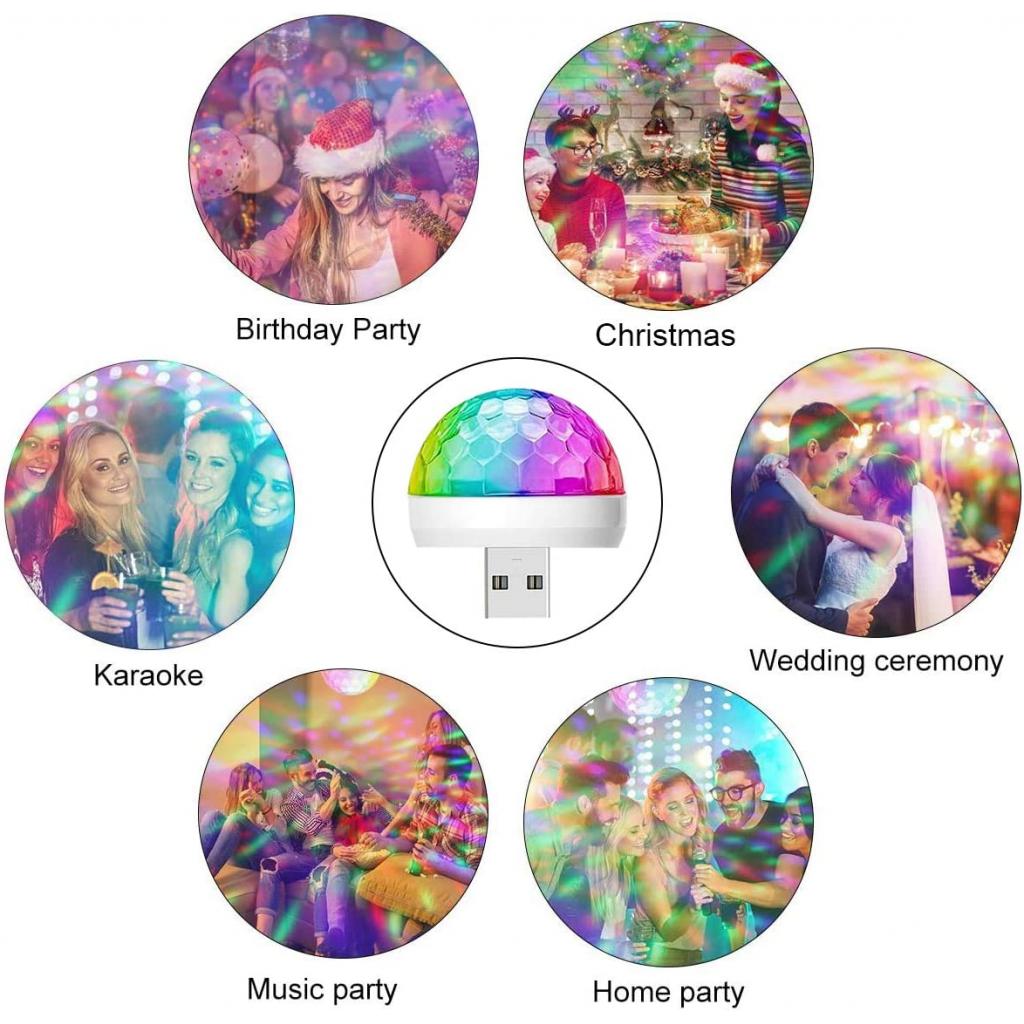 3pcs Colorful Neon USB Mini Disco Lights for Party Family Show Bar Lighting