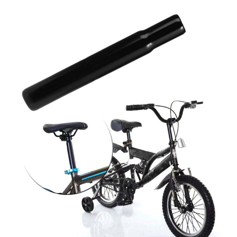 Cykelstolpe stål 25.4mm rør børn cykelstol dele børn cykling sort