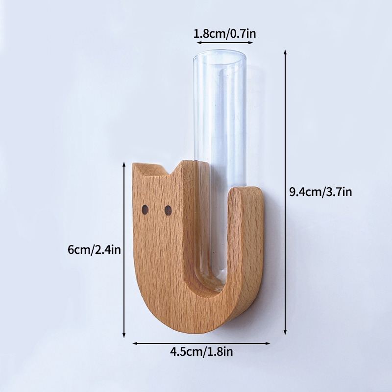 Cat Beard Magnet Storage Jar Cat Whisker Collection Bottle Pet Hair Storage Magnet Vase Wooden Holder Refrigerator Magnet Decor: Red