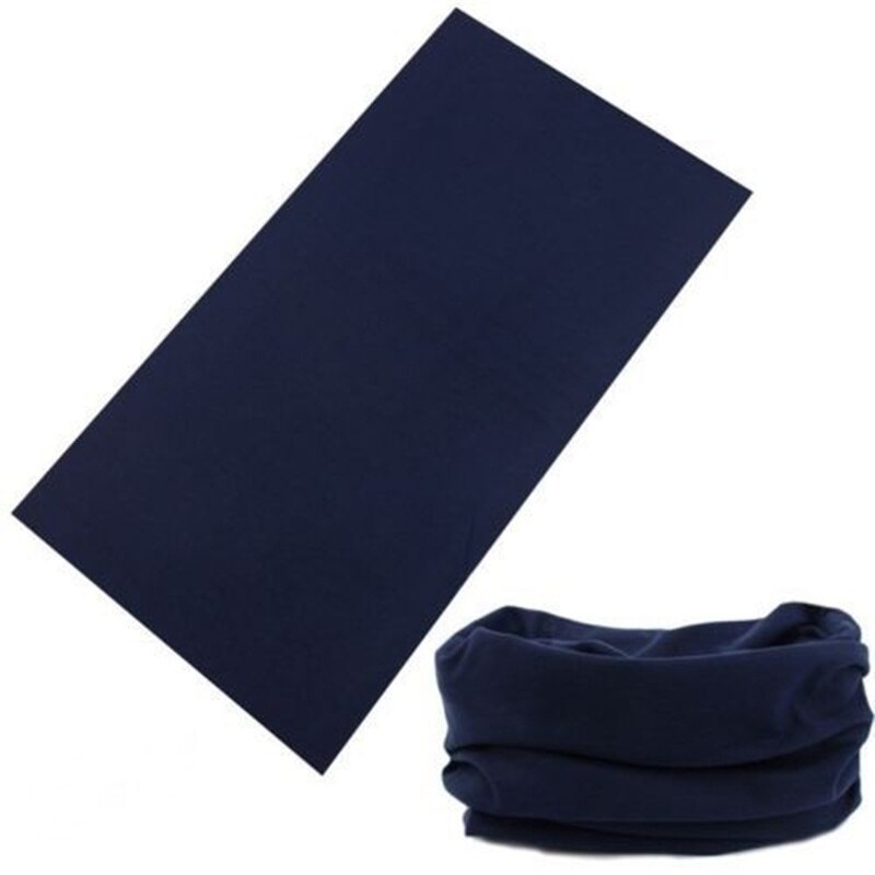 Tørklæde farverige bandanas magisk hovedbånd slør hoved tørklæder sort turban hætte multifunktion til mænd og kvinder 7545: Flåde