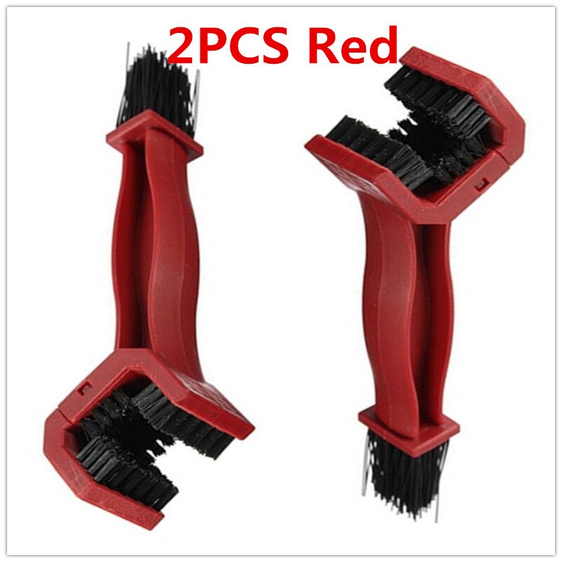 2pcs Scrubber Motorcycle blue bike set kit Gear Chain Brush Cleaner Tool For YAMAHA YZ250FX YZ450FX WR250 450 WR250F WR450F: red