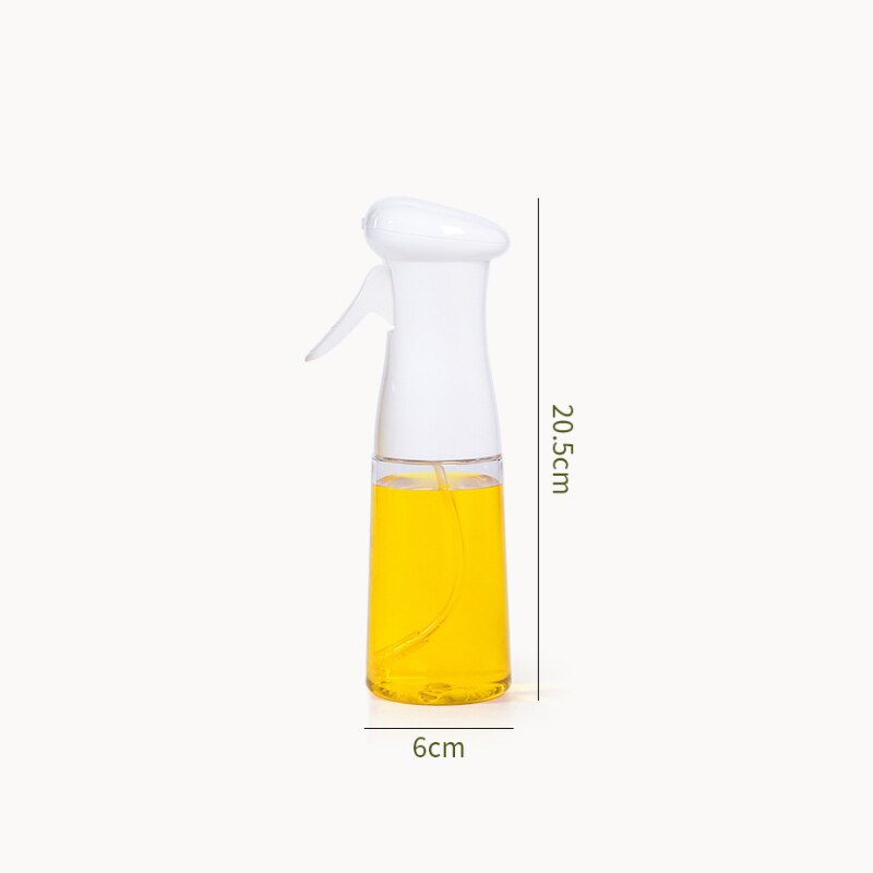 210ml olivolja spray grill matlagning kök bakning olivolja spray olja spray tom flaska vinäger flaska olje dispenser sallad: Vit