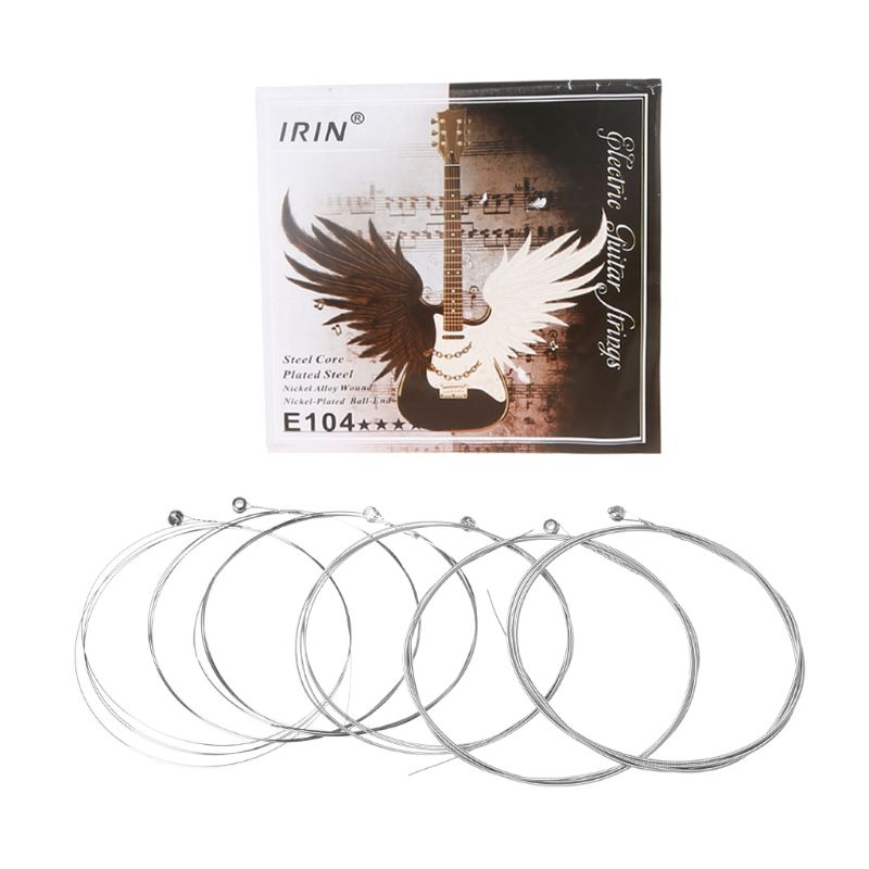 6pcs E104 Electric Guitar Strings 008-038 Plated Steel Core Nickel Alloy Wound D0LB