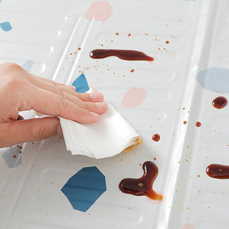 2 Pcs Set Splash Guard Board Guard Geometric Printed Aluminum Foil Block Barrier Stove Cooking Anti-Splashing Oil Baffle Kitchen