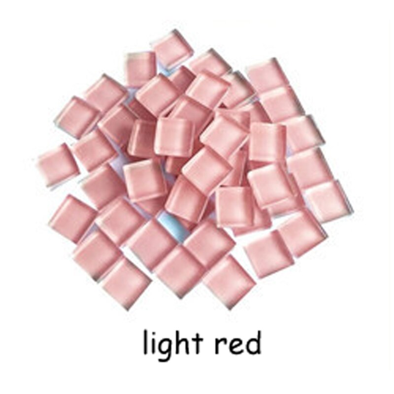 Micro Glas Tiny Mini Mozaïek Tegel DIY Hobby Kinderen Handgemaakte Crystal Gratis Stone Craft Materiaal Creativiteit: light red