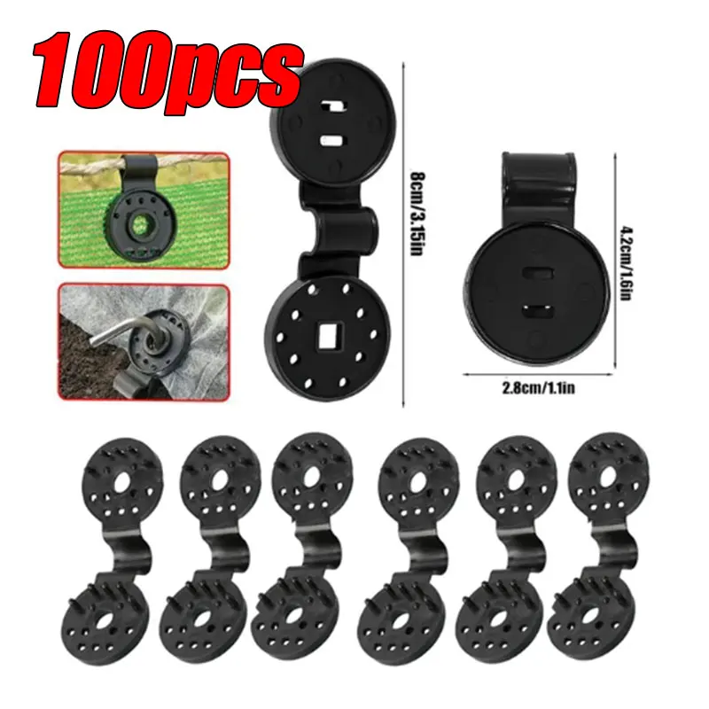 10-100 Uds. Clips de tela para sombra, abrazaderas para tela de sombra, ojales para cubierta de malla de red, tela bloqueadora solar en jardín, patio trasero, fijador de invernadero: Gris claro