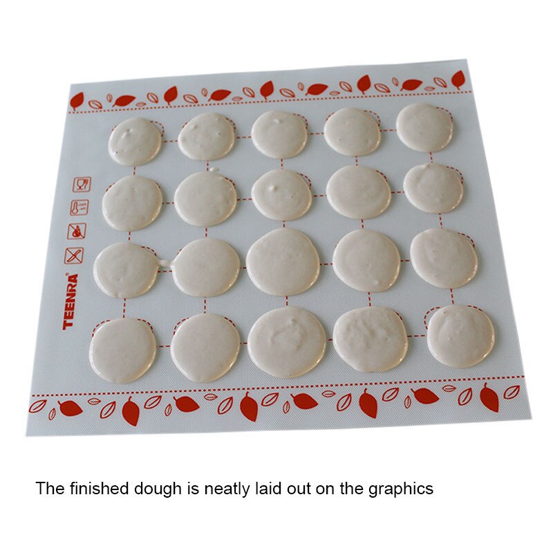 TEENRA 1Pcs 40x30cm Marcaron Silicone Baking Mat Non-stick Silicone Baking Sheet Large Rolling Mat Baking Liners Pastry Tools