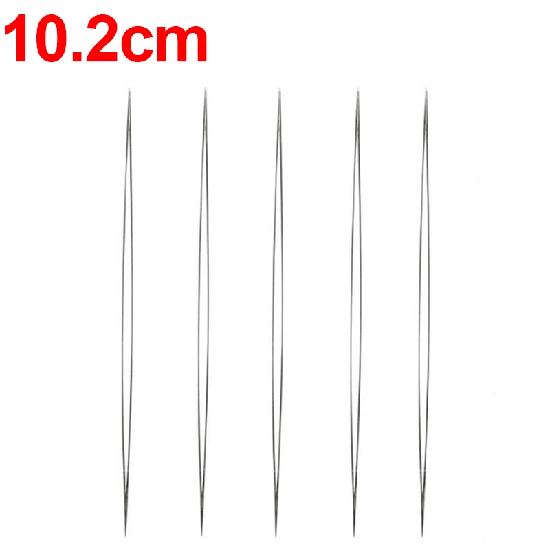 5 teile/satz Offene Big Eye Perlen Nadeln für Die Herstellung Von Halskette Armband DIY Edelstahl Selbst Einfädeln Perlen Werkzeuge Schmuck Pins: Grau