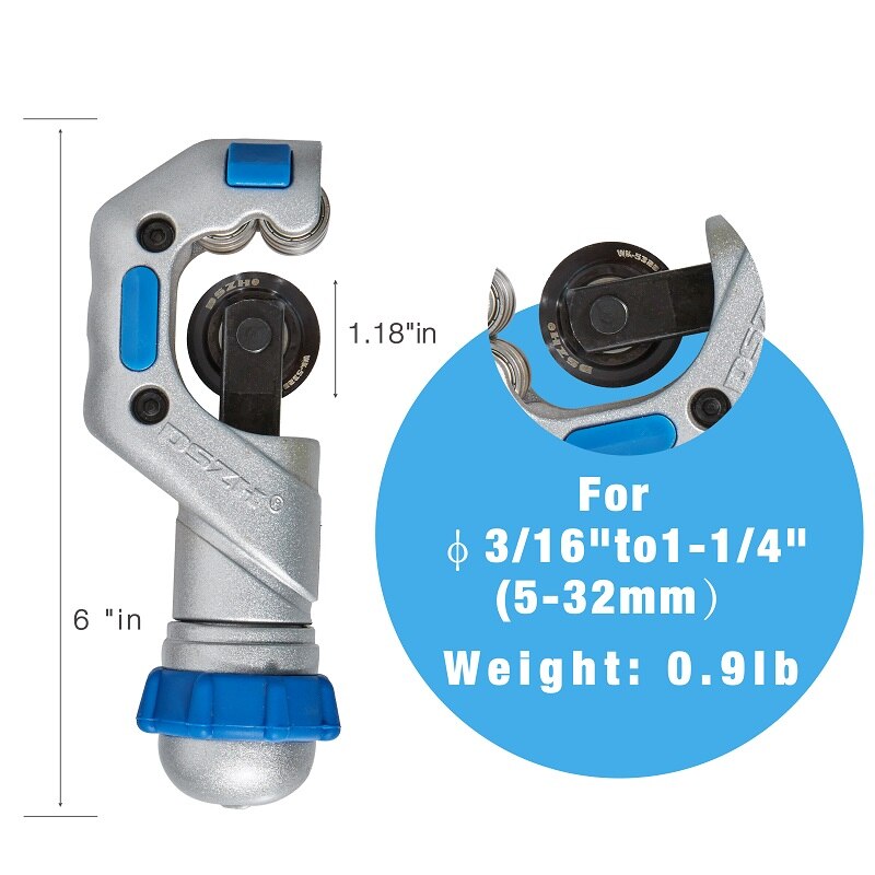 DSZH WK-532 WK-650 Pipe Cutter 4-32/5-50mm Roller Type Tube Cutter For Stainless Steel Aluminum Copper Tube Hand Tools