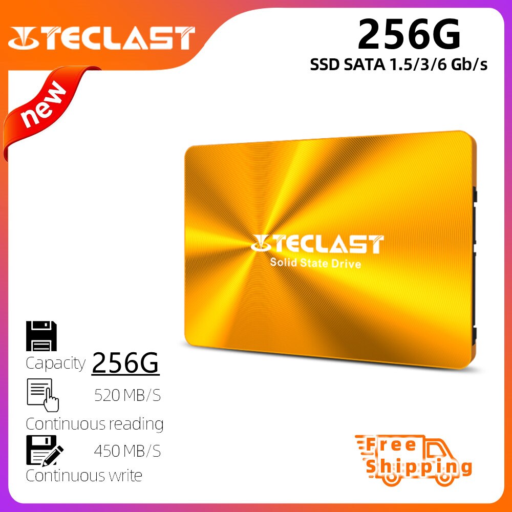 Teclast Volledige Sata Ssd 2.5 "256 Gb Interne Solid State Drive Harde Schijf Voor Laptop & Desktop 520 mb/s Sata 1.5/3/6 Gb/S